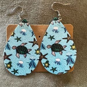 Faux leather earrings. $6 each or 3 for $15